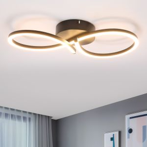 Nettlife LED luz de teto sala de estar 24w moderno criativo preto lâmpada