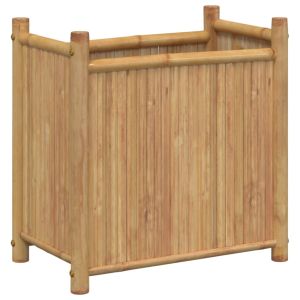vidaXL jardinera de bambú 50x30x50 cm