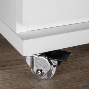 Emuca lote de 4 rodas slip 3 transparentes com placa de montagem,