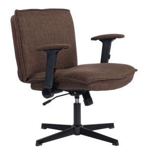 Cadeira de escritório 76x70x85-97 cm poliéster color marrón Homcom