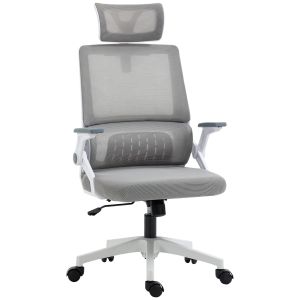 Cadeira de escritório malha, espuma, pp e placa multicamadas cinzento