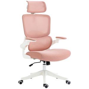 Cadeira de escritório malha (100% poliéster), espuma, pp, nylon rosa
