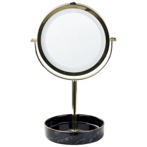 Espelho de maquilhagem LED savoie preto/dourado
