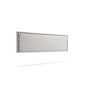 Cabeceira estofada modena pele sintética 190x55x8 cm - cinza claro - moonia