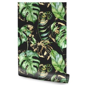 Papel de parede tropical leaves nature sala de estar