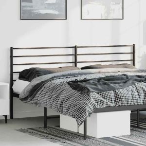 Cabeceira de cama 180 cm metal preto 544960