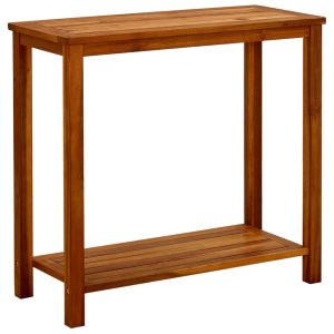 Mesa consola para jardim 80x35x75 cm madeira de acácia maciça pt5563