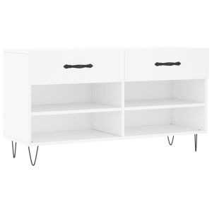 vidaXL zapatero madera de ingeniería blanco 102x35x55 cm