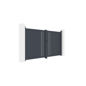 Pack portão de batente elétrico 3m h.160cm giona + bunker b500 motorização