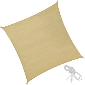 Toldo de polietileno quadrado uv 50+, 3,6 x 3,6 m, bege