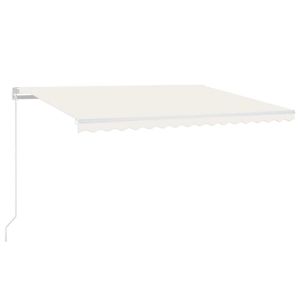 Toldo automático com LED e sensor de vento 450x300 cm cor creme