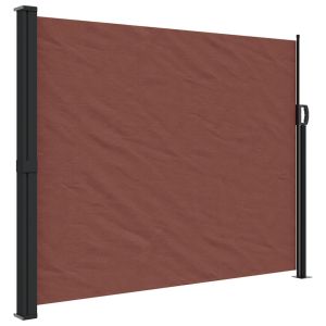 Toldo lateral retrátil 160x500 cm castanho