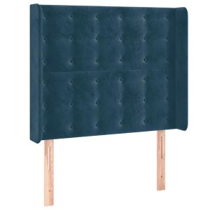 vidaXL cabecero con orejas de terciopelo azul oscuro 83x16x118/128 cm