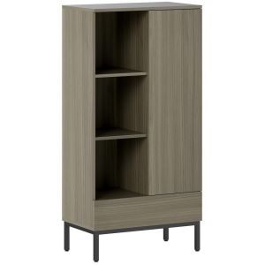 Aparador 60x34x121 cm color marrón Homcom, casa - móveis de armazenamento