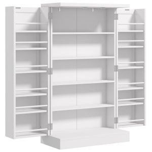 Armário de cozinha 60x30x104 cm mdf color blanco Homcom, casa - cozinha
