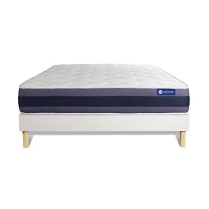 Conjunto de estrado branco + colchão actisom actiflex morpho (140x220 cm -