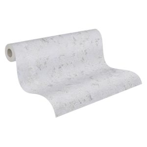 A.s. Création papel de parede com textura cinzento,prateadoemetálico