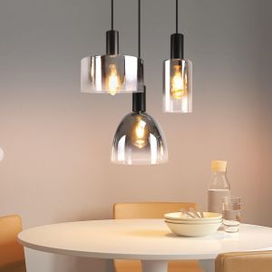 Nettlife luminária de pendurar E27 preto, cinza 180.5x25