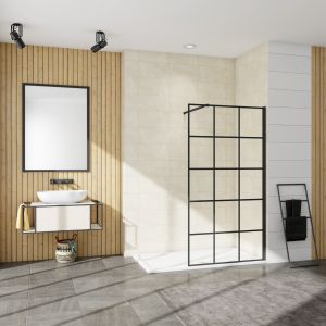 Painel de duche serigrafada,vidro anticalcário 8mm,barra 73-120cm,110x200cm