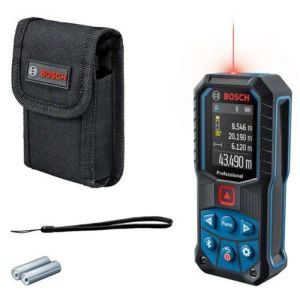 Medidor de distância a laser 2x1,5v glm 50-27 c vermelho com 2 pilhas aa -