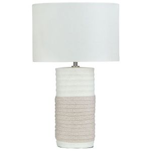 Candeeiro de mesa navia porcelana creme claro