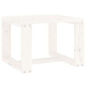 Mesa de apoio para jardim 40x38x28,5 cm pinho maciço branco