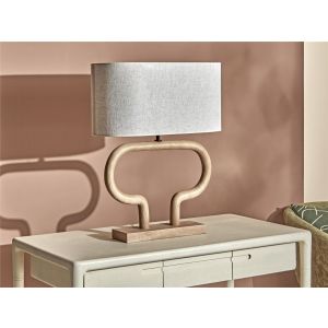 Abajur de mesa demeter em madeira cor caramelo natural, 40 cm. 55x12x40 cm