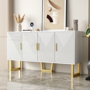 Aparador luxuoso branco 4 portas 82x150x40cm