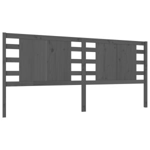 vidaXL cabecero madera maciza de pino gris 206x4x100 cm