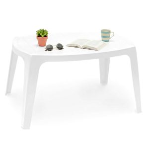 Mesa externa mclendon, retangular, em plástico