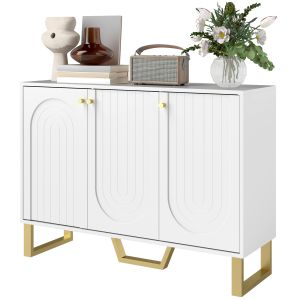Aparador para sala de estar mdf branco 106,5x35x77,5 cm