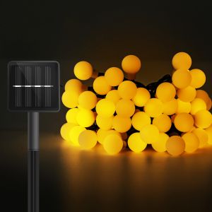 Guirnalda De Luces Solares Para Exterior - 7 Metros, 100 LEDs, IP44 Impermeable - 8 Modos De Iluminación