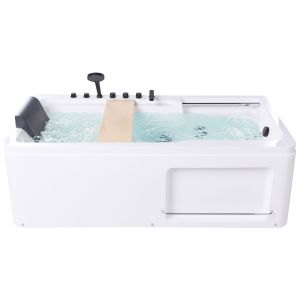 Banheira de hidromassagem de canto camalu 180 x 86 cm branco