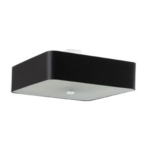 Lámpara de techo lokko 5 negro tela/vidrio/acero 55x25x55cm