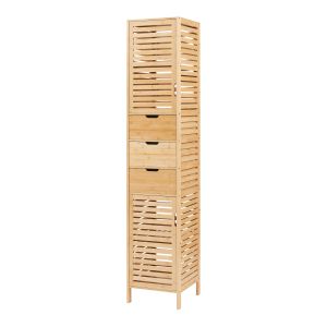 Móvel alto Boksereys 180x35x35 cm bambu [en.casa]