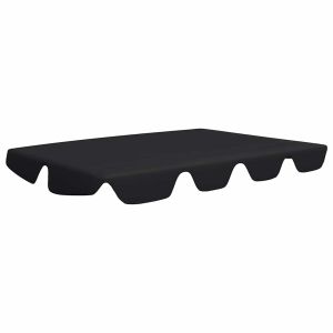 Toldo suplente p/ baloiço de jardim 150/130x105/70 cm preto
