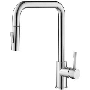 Misturador de cozinha - cecipa - expansível - aço inoxidável escovado - 2 f