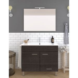Móvel de banho samos, lavatório y espelho oak sinatra 100x45cm