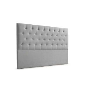 Cabeceira estofada ferrara aqualine 100x120x8 cm - cinzento claro - moonia