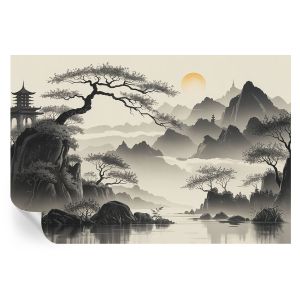 Papel parede adesivo paisagem oriental 104x152 tulup