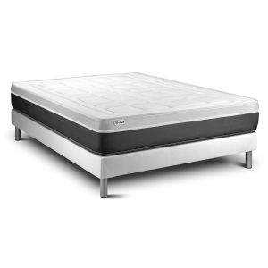 Pack sommier colchão vital soft 150 x 200 cm sommier em kit branco