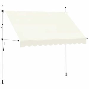 vidaXL toldo retráctil de operación manual 300 cm crema