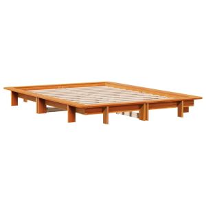 vidaXL estructura de cama sin colchón madera maciza marrón 120x190 cm