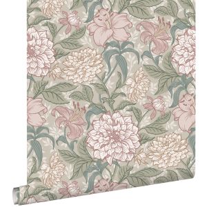 Estahome papel de parede flores vintage 53 cm x 10.05 m 139377