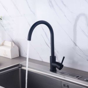Torneira misturador de cozinha sky bath preto mate inox s304
