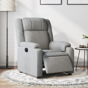 Poltrona reclinável elétrica tecido cinzento-claro ewg7219
