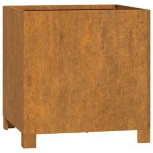 vidaXL jardinera con patas acero corten oxidado 40x40x40 cm