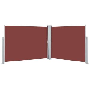 Toldo lateral retrátil 140x1000 cm castanho