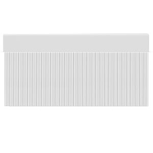 Cortina de porta listrada PVC branco com cinza / 120 x 220