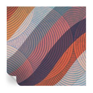 Papel de parede adesivo ondas coloridas 250x250 tulup